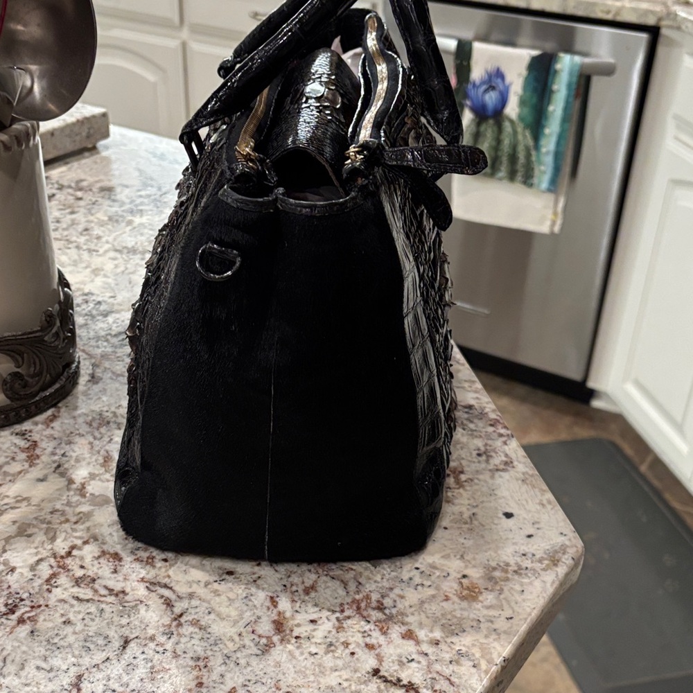Nancy Gonzalez Black Crocodile Satchel - Picture 3 of 6